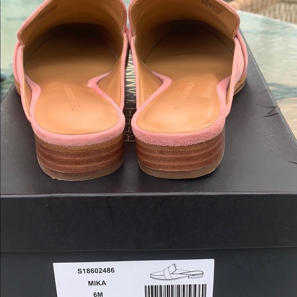 Rebecca Minkoff Mika pink kid suede mule size 6 - Picture 5 of 7